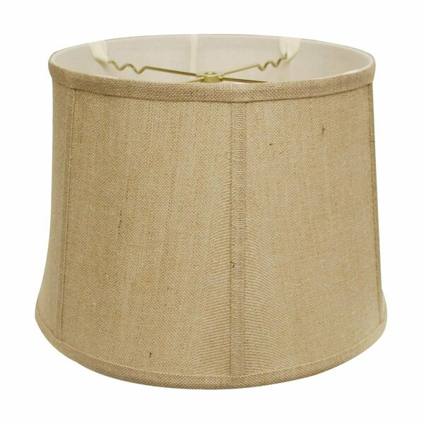 Estallar 17 in. Golden Fiber Throwback Drum Burlap Lampshade, Jute ES3669067